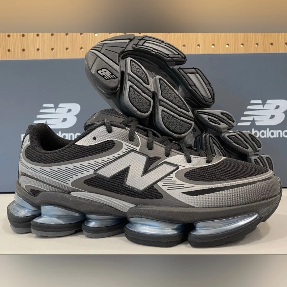 Men's New Balance Abzorb 2000 Black Gray Athletic Running Shoes